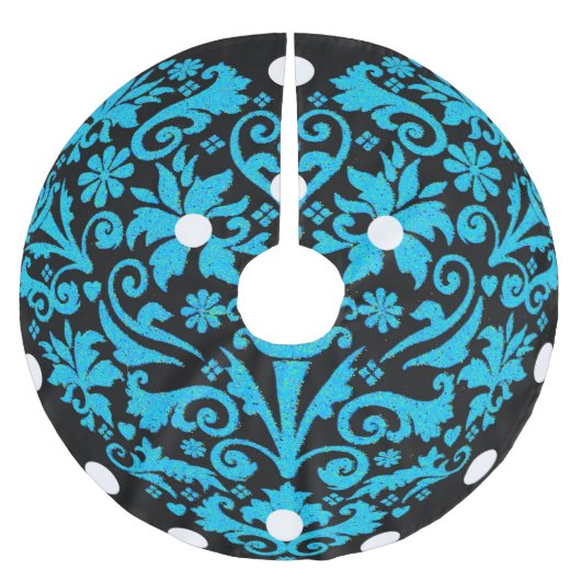 Xmas blau polyester weihnachtsbaumdecke (Vorderseite)