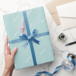 Xmas blaues und weißes, modernes Musterpapier Geschenkpapier
