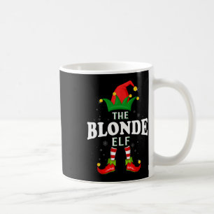 Xmas blonde elf Familie passend Weihnachts-Pyjama Kaffeetasse