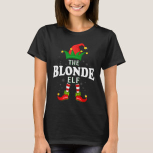 Xmas blonde elf Familie passend Weihnachts-Pyjama T-Shirt