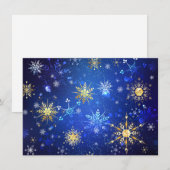 XMAS Blue Background mit goldenen Schneeflocken (Vorne/Hinten)