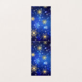 XMAS Blue Background mit goldenen Schneeflocken (Außenseite Aufgefaltet)