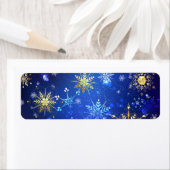 XMAS Blue Background mit goldenen Schneeflocken (Insitu)
