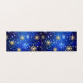 XMAS Blue Background mit goldenen Schneeflocken (Außenseite Aufgefaltet)