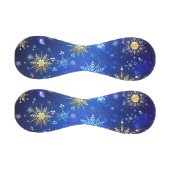 XMAS Blue Background mit goldenen Schneeflocken Baseball (Paneele)