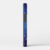 XMAS Blue Background mit goldenen Schneeflocken Case-Mate iPhone Hülle (Rückseite / Rechts)