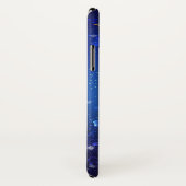 XMAS Blue Background mit goldenen Schneeflocken Case-Mate iPhone Hülle (Hinten/Rechts)