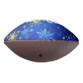 XMAS Blue Background mit goldenen Schneeflocken Football (Gedreht 270)