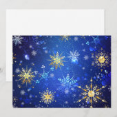 XMAS Blue Background mit goldenen Schneeflocken Programm (Vorne/Hinten)