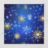 XMAS Blue Background mit goldenen Schneeflocken Programm (Vorderseite)