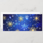 XMAS Blue Background mit goldenen Schneeflocken Programm (Vorne/Hinten)
