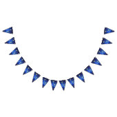 XMAS Blue Background mit goldenen Schneeflocken Wimpelkette (Alle)