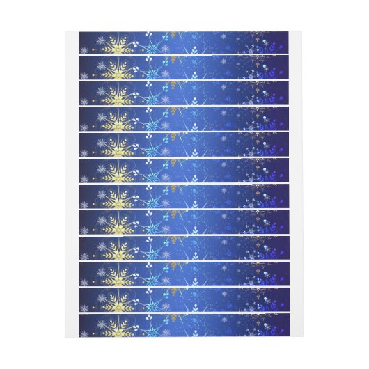 XMAS Blue Background with Golden Snowflakes (Bogen)