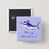 Xmas Blue Marlin Button (Vorne & Hinten)