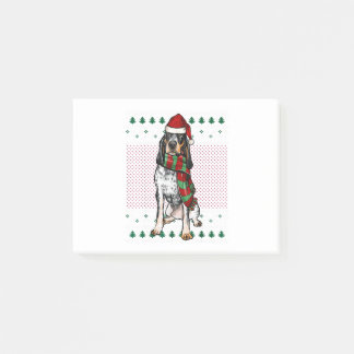 Xmas Bluetick Coonhound Hund Post-it Klebezettel