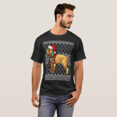 Xmas Brussels Griffon Santa Claus Hat Ugly Christm T-Shirt (Vorne ganz)