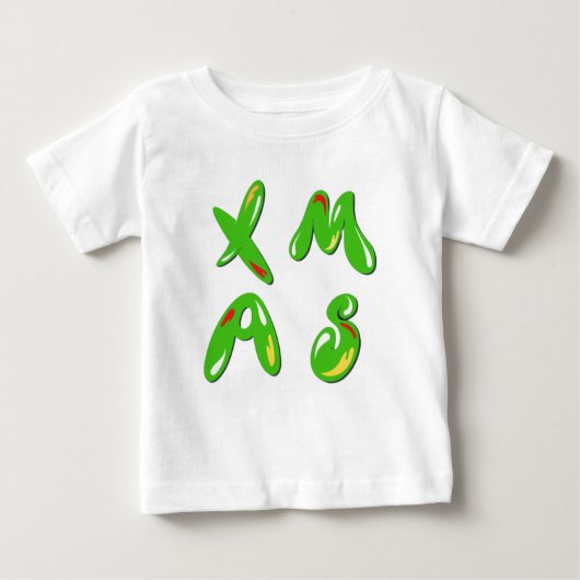 Xmas Bubble Text Baby T-shirt (Vorderseite)