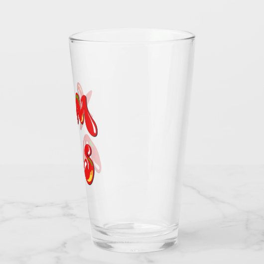 Xmas Bubble Text Glas (Links)