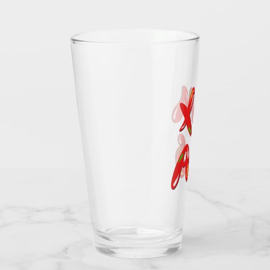 Xmas Bubble Text Glas (Rechts)