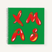 Xmas Bubble Text Notizblock (Vorderseite)