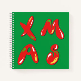 Xmas Bubble Text Notizblock