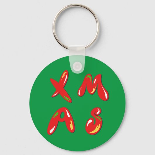 Xmas Bubble Text Schlüsselanhänger (Vorderseite)