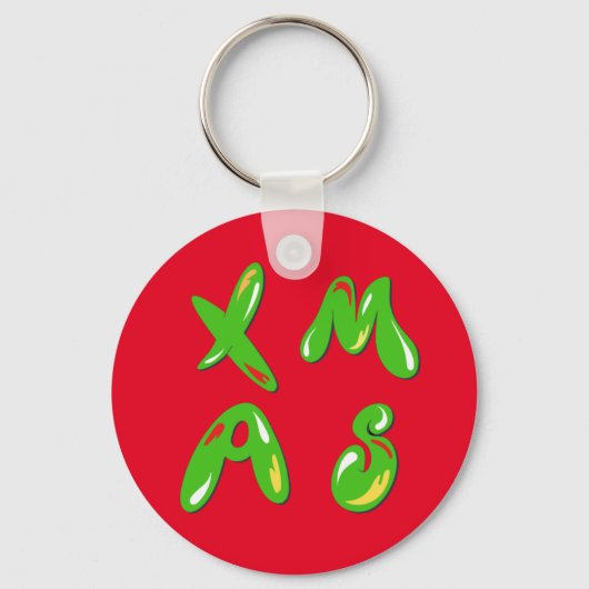 Xmas Bubble Text Schlüsselanhänger (Vorderseite)