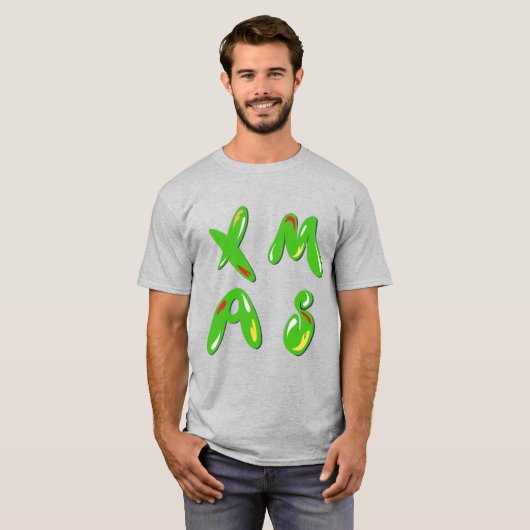 Xmas Bubble Text T-Shirt (Vorne ganz)
