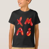 Xmas Bubble Text T-Shirt (Vorderseite)