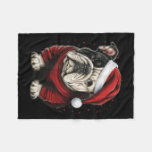 Xmas Bulldog Santa On Christmas Bulldog For Men Wo Fleecedecke (Vorderseite (Horizontal))