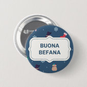 xmas buona Befana Button (Vorne & Hinten)
