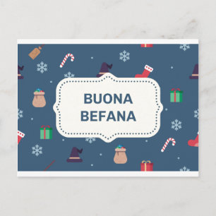 xmas buona Befana Feiertagspostkarte