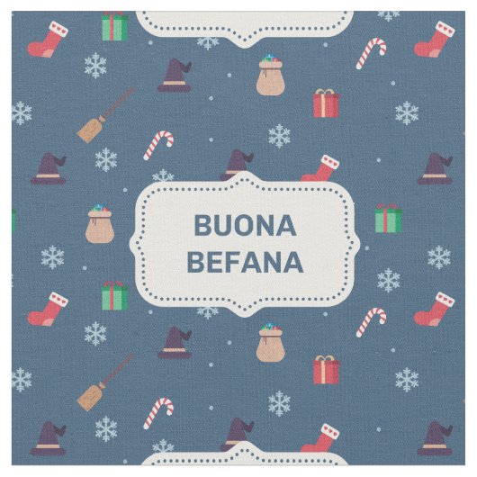 xmas buona Befana Stoff (Nahaufnahme)