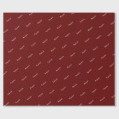 Xmas Burgund und weiße moderne Muster Geschenkpapier (Flach)