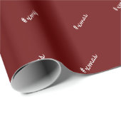 Xmas Burgund und weiße moderne Muster Geschenkpapier (Rolleneckpunkt)