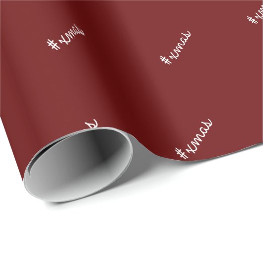 Xmas Burgund und weiße moderne Muster Geschenkpapier (Rolleneckpunkt)