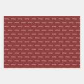 XMAS Burgundy Lila Pink Chic Edition Geschenkpapier Set (Vorderseite)