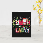 Xmas Cafeteria Worker Christmas School Lunch Lady Karte (Gelbe Blume)