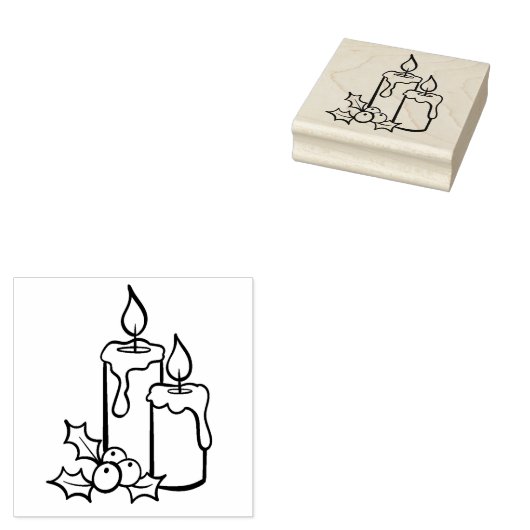 Xmas Candles Gummistempel (Stempel)