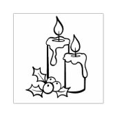 Xmas Candles Gummistempel (Prägung)