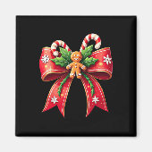 Xmas Candy Cane Bow Weihnachten Magnet (Vorne)