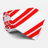Xmas Candy Cane Diagonal Stripte Krawatte (rot & w (Gerollt)