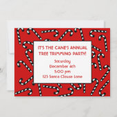 Xmas Candy Canes Einladung (Rückseite)