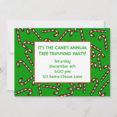 Xmas Candy Canes Einladung (Rückseite)