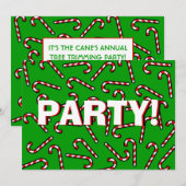 Xmas Candy Canes Einladung (Vorne/Hinten)