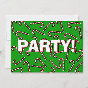 Xmas Candy Canes Einladung