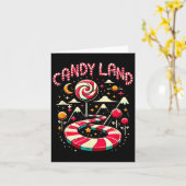 Xmas Candy Land Rainbow Trail Candy Cane Merry Chr Karte (Gelbe Blume)