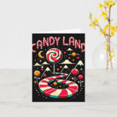 Xmas Candy Land Rainbow Trail Candy Cane Merry Chr Karte (Gelbe Blume)