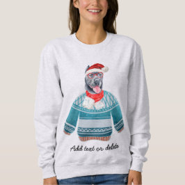 Xmas Cane Corso Ugly Christmas Dog Mama Sweatshirt
