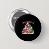 Xmas Cat Lover Meowy Catmas Weihnachtsbaum Button (Vorne & Hinten)